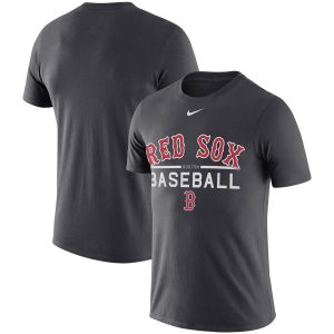 Outstanding Boston Red Sox Nike Practice Performance T Shirt Anthracite