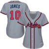 Outstanding Braves #10 Chipper Jones Grey Road Women's Stitched MLB Jersey Retailers boost your inventory Order now to meet customer demand
