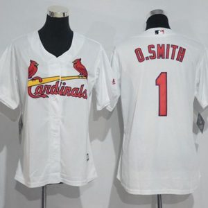 Outstanding Cardinals #1 Ozzie Smith White Women's Home Stitched MLB Jersey Sports fans this is your chance Order soon to be part of the action