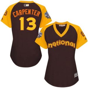 Outstanding Cardinals #13 Matt Carpenter Brown 2016 All Star National League Women's Stitched MLB Jersey For a short time available Grab yours quickly to own a team jersey