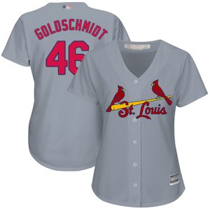 Outstanding Cardinals #46 Paul Goldschmidt Grey Road Women's Stitched MLB Jersey Limited stock Order now to show your love for your team