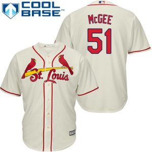 Outstanding Cardinals #51 Willie McGee Cream Cool Base Stitched Youth MLB Jersey Limited stock Order now to show your love for your team