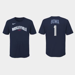 Outstanding Chicago Cubs #1 Larry Bowa Youth Nike 2021 City Connect T Shirt   Navy Retailers boost your inventory Order now to meet customer demand