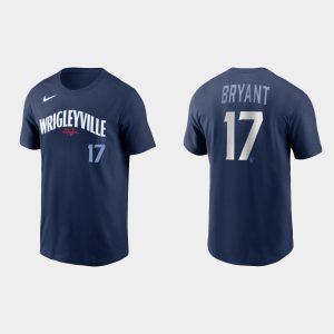 Outstanding Chicago Cubs #17 Kris Bryant Men's Nike 2021 City Connect Wordmark T Shirt    Navy Sports fans this is your chance Order soon to be part of the action