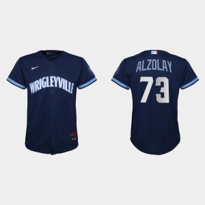 Outstanding Chicago Cubs #73 Adbert Alzolay Youth Nike 2021 City Connect Navy MLB Jersey Retailers boost your inventory Order now to meet customer demand