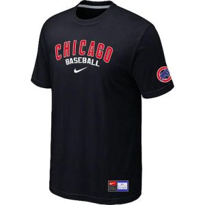 Outstanding Chicago Cubs Nike Short Sleeve Practice MLB T Shirt Black