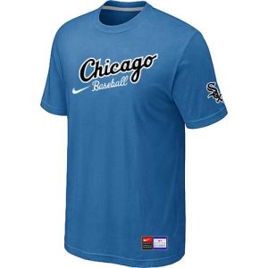 Outstanding Chicago White Sox Nike Away Practice MLB T Shirt Indigo Blue