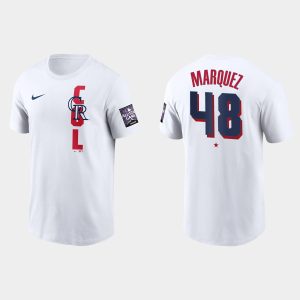 Outstanding Colorado Rockies #48 German Marquez Men's 2021 MLB All Star Game Wordmark White T Shirt For a short time available Grab yours quickly to own a team jersey