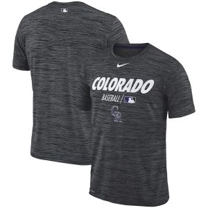 Outstanding Colorado Rockies Nike Authentic Collection Velocity Team Issue Performance T Shirt Black
