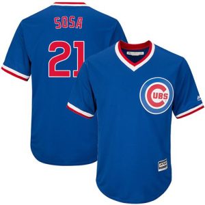Outstanding Cubs #21 Sammy Sosa Blue Cooperstown Stitched Youth MLB Jersey For a short time available Grab yours quickly to own a team jersey
