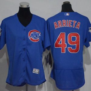 Outstanding Cubs #49 Jake Arrieta Blue Flexbase Authentic Women's Stitched MLB Jersey Be among the first buyers Order now to enjoy top notch quality