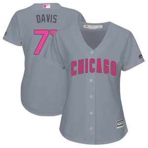 Outstanding Cubs #71 Wade Davis Grey Mother's Day Cool Base Women's Stitched MLB Jersey Act fast Only a few left Secure yours today