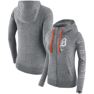 Outstanding Detroit Tigers Nike Women's Vintage Full Zip Hoodie Gray Sports fans this is your chance Order soon to be part of the action