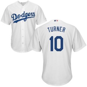Outstanding Dodgers #10 Justin Turner White Cool Base Stitched Youth MLB Jersey With high demand Don't miss out Order now to wear your team colors