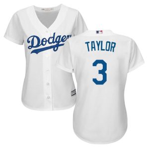Outstanding Dodgers #3 Chris Taylor White Home Women's Stitched MLB Jersey With high demand Don't miss out Order now to wear your team colors