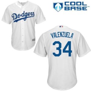 Outstanding Dodgers #34 Fernando Valenzuela White Cool Base Stitched Youth MLB Jersey With high demand Don't miss out Order now to wear your team colors