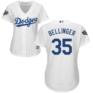 Outstanding Dodgers #35 Cody Bellinger White Home 2018 World Series Women's Stitched MLB Jersey Collectors this is a must have Add it to your collection by ordering