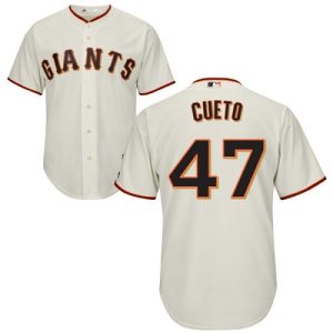 Outstanding Giants #47 Johnny Cueto Cream Cool Base Stitched Youth MLB Jersey Retailers boost your inventory Order now to meet customer demand