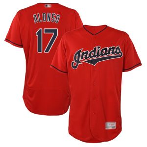 Outstanding Guardians #17 Yonder Alonso Red Flexbase Authentic Collection Stitched MLB Jersey