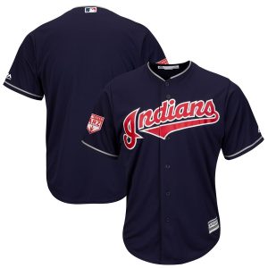 Outstanding Guardians Blank Navy Blue 2019 Spring Training Cool Base Stitched MLB Jersey