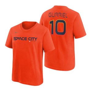 Outstanding Houston Astros #10 Yuli Gurriel Orange Nike Youth 2022 City Connect T Shirt With high demand Don't miss out Order now to wear your team colors