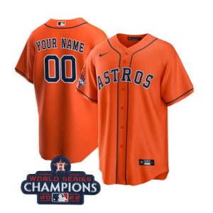 Outstanding Houston Astros Active Player Custom Orange 2022 World Series Champions Cool Base Stitched Men's Nike MLB Jersey