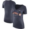 Outstanding Houston Astros Nike Women's Tri Blend Practice T Shirt Navy