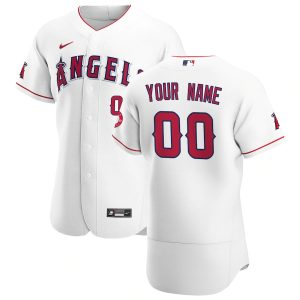 Outstanding Los Angeles Angels Custom Men's Nike White Home 2020 Authentic Player MLB Jersey