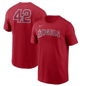 Outstanding Los Angeles Angels Nike Jackie Robinson Day Team 42 T Shirt Red Sports fans this is your chance Order soon to be part of the action