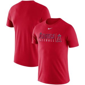 Outstanding Los Angeles Angels Nike MLB Practice T Shirt Red