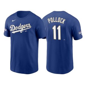 Outstanding Los Angeles Dodgers #11 A.J. Pollock 2021 Gold Program Name & Number T Shirt Royal Sports enthusiasts seize this opportunity Order now to feel the game excitement