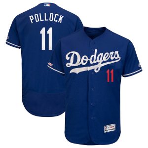 Outstanding Los Angeles Dodgers #11 AJ Pollock Majestic Alternate Flex Base Authentic Collection Player Jersey Royal
