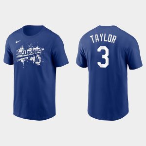 Outstanding Los Angeles Dodgers #3 Chris Taylor Men's 2021 City Connect Graphic T Shirt Royal Act fast Only a few left Secure yours today