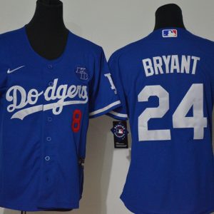 Outstanding Los Angeles Dodgers #8 #24 Kobe Bryant Women Nike Blue Cool Base 2020 KB Patch MLB Jersey Limited stock Order now to show your love for your team