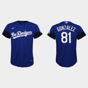 Outstanding Los Angeles Dodgers #81 Victor Gonzalez Nike Youth 2021 City Connect MLB Jersey Royal Retailers boost your inventory Order now to meet customer demand