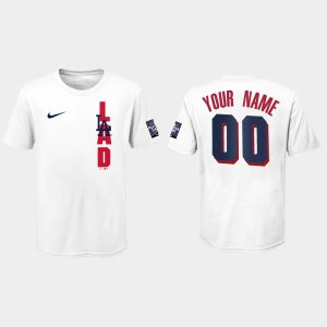 Outstanding Los Angeles Dodgers Custom Youth 2021 MLB All Star Game White T Shirt
