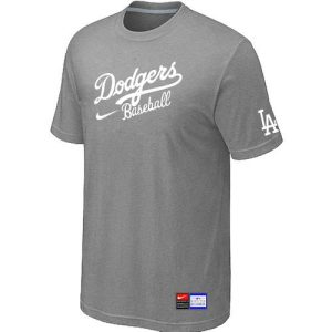 Outstanding Los Angeles Dodgers Nike Short Sleeve Practice MLB T Shirt Light Grey