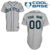 Outstanding Mariners Customized Authentic Grey Cool Base MLB Jersey (S 3XL)