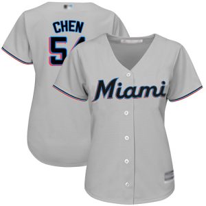 Outstanding Marlins #54 Wei Yin Chen Grey Road Women's Stitched MLB Jersey Collectors this is a must have Add it to your collection by ordering