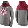 Outstanding Men's Boston Red Sox Nike Gray Cooperstown Collection Hybrid Pullover Hoodie_1