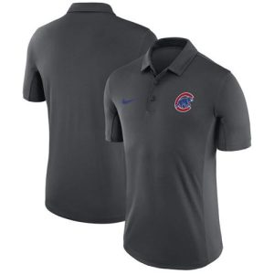 Outstanding Men's Chicago Cubs Nike Anthracite Franchise Polo