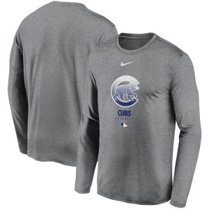 Outstanding Men's Chicago Cubs Nike Charcoal Authentic Collection Legend Performance Long Sleeve T Shirt Collectors this is a must have Add it to your collection by ordering