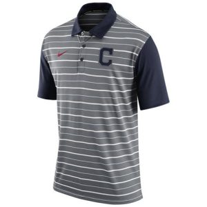 Outstanding Men's Cleveland Guardians Nike Gray Dri FIT Stripe Polo Act fast Only a few left Secure yours today