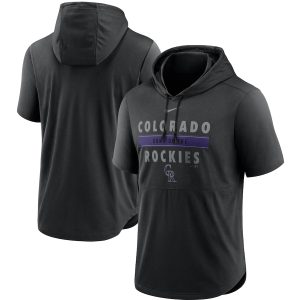 Outstanding Men's Colorado Rockies Nike Black Home Team Short Sleeve Hoodie Top.webp Be among the first buyers Order now to enjoy top notch quality