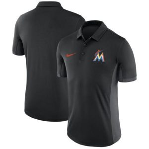 Outstanding Men's Miami Marlins Nike Black Franchise Polo