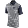Outstanding Men's New York Yankees Nike Gray Dri FIT Stripe Polo