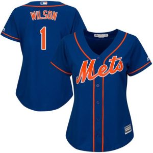 Outstanding Mets #1 Mookie Wilson Blue Alternate Women's Stitched MLB Jersey Be among the first buyers Order now to enjoy top notch quality