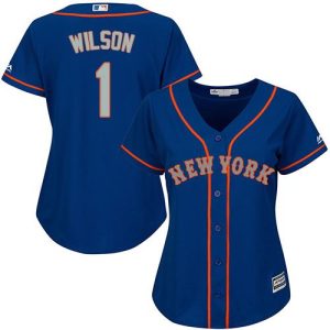 Outstanding Mets #1 Mookie Wilson Blue(Grey NO.) Alternate Women's Stitched MLB Jersey Be among the first buyers Order now to enjoy top notch quality