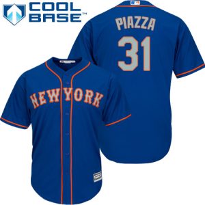 Outstanding Mets #31 Mike Piazza Blue(Grey NO.) Cool Base Stitched Youth MLB Jersey Retailers boost your inventory Order now to meet customer demand