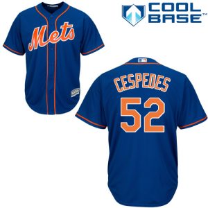 Outstanding Mets #52 Yoenis Cespedes Blue Cool Base Stitched Youth MLB Jersey Limited stock Order now to show your love for your team